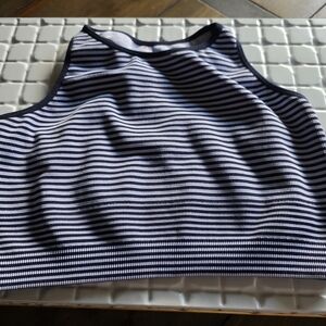 Spiritual Gangster High Neck Jacquard Stripe Bra M/L